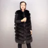 Fox Winter Coat Women Plus Size Natural Vest Real Fur Jacket Qd.Yishang 201103