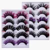 5 Pairs Colored Mink Fluffy False Eyelashes Thick 8~21mm Natural Long Fake Eye Lashes Extensions MY1578