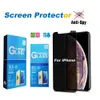 Privacy tempered glass for iPhone 14 13 12 11 Pro Max mini X Xr Xs Max 8 7 6 6S Plus screen protector for For Samsung S7 J7
