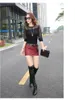 new autumn and winter pu leather skirt ladies short Slim sexy package hip skirt leather skirt 201027