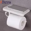 Soporte de papel higiénico con estante para teléfono Durable Práctico Montado en la pared Colgante Papel higiénico Estante Rollo Baño Decoración vintage Estilo Y200407