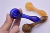 colorful mini cheap Labs Glass Hand Pipe Smoking Oil Burner halterneck Glass Pipes Spoon Pipe Mini Dab Rigs Small Hand Pipes For Tobacco