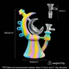7.6 inch Moon dab rig water pipe bongs smoking pipes bong oil rigs heat resistant silicone tube smoke for dry herb tobacco
