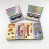 Hot Selling Lashes Box Eyelash Packaging Box Fluffy 25mm Mink Flase Eyelashes Custom Holographic Lashwood Rectangle Case