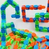 Wacky Tracks Snap and Click Fidget Zabawki DIY Dzieci Autyzm Snake Puzzle Sensory Educational Decompression Zabawka FY7623