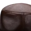 Hoed hoed winter leer fedora koe leer trilby warme voering medium breedte gorra hombre cortex zachte heren fashion261d