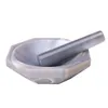 Natural Agate Spice Mills Mortar Grinder Set Handheld Seasoning Mills Garlic Pepper Mixing Pot Mortar And Pestle Kitchen Tool T2001518822