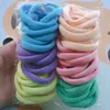 50Pcs/Bag 4CM Nylon Candy Color Elastic Band For Baby Girls New Fashion Ponytail Kids Hair Rings Christmas Scrunchies Jewelry