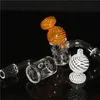 Rökning 100% Real Quartz Banger med glas Carb Cap Dish 14mm Domeless Nail Female Male 90 grader Quartzs Fara för DAB Rig Bong