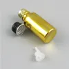 Etherische olieflessen 5 ml 10 ml 30 ml 50 ml glazen gouden fles kleine e vloeibare flesjes met aluminium cap 20pcs