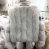 Deat冬のターンダウンカラーフルスリーブ本物の毛皮の高品質PUレザージッパーシングルブレストコートWO43012L 211220