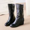 Winter Damen Mode vielseitig bequem flacher Mund Schnee Damen lässig Zip PU plus Baumwolle warme Stiefel Mujer C78 Y200115