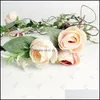 Свадебные украшения для волос Rosa Flower венок из искусственной головы Tiara Crown для цветочной повязки повязки