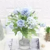 7 Zweige Künstlicher Blumenstrauß Gefälschte Pfingstrose Seide Hortensie Braut Handblume Hochzeit Home Mittelstücke Dekor JK2101PH