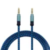 3M geflochtenes Aux-Kabel Hochwertiges Stereo-Audiokabel 4-polig 3,5-mm-Stecker auf Stecker Kopfhöreranschluss Hilfsleitung für iPhone Samsung