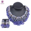 Luxury Wedding Jewelry Sets Gold Color Crystal Rhinestone Necklace Earrings set Gifts for Women Dating Party Dresses Accessories