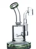 Base de bécher Dab Rigs Bongs d'eau en verre Narguilés Shihsa Tuyau de fumée Plates-formes pétrolières capiteuses avec Banger de 14 mm