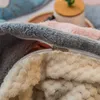 침실에 대 한 두꺼운 따뜻한 양고기 캐시미어 겨울 담요 더블 사이드 산호 양털 퀼트 커버 편안한 부드러운 침구 홈 텍스타일 201112