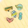 Cartoon Cool Deskorolka Szpilki Emalia Kolory Moda Popularne Broszki Dla Dzieci Prezent Lapel Pins Torby