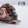 HD Gem Jeweled Snail Figurine Caixas de Trinket Caixas articuladas Esmalte Animal Jóias Collectible Box Decoração de Natal Ornamento para casa T200710