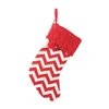 1pcs Christmas Stockings Wool Socks Red White Elk Gift Bag Jewelry Knitting Christmas Knitted Stocking Tree Hanging8719789