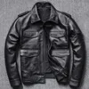 Genuine Leather Bomber Suede Jacket Coat For Mens Cowhide Winter Thick Warm Overcoats Arrived Clothes Man1