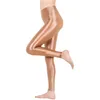 CKAHSBI Spandex Schwarz Weiß Damen Satin Glänzende Leggings Glänzend Neon Hohe Taille Stretch Workout Fitness Strumpfhosen Fitnesshose H1221