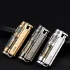 Visible Gas Window Torch Cigar Lighter Jet Butane Metal Turbo Lighter Portable Spray Gun 1300 C Windproof Pipe Gadgets For Men