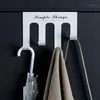 Hooks1 Behind Hook Hoodie Storage Steel 4 Clothes Hat Scarf Carbon Hanger Coat Hooks Hat Towel Door Sjuoq3733459