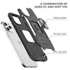 حالات Kickstand Armor Armor For For iPhone 15 14 13 12 11 Pro Max X XS XR Case Case Anti-Drop Magnetic Carn Ring Cover