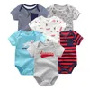 6 Teile/los Uniesx Sommer geboren Baby Strampler 100% Baumwolle Baby Kleidung Set Roupas de bebe Baby Junge Mädchen Kleidung LJ201223