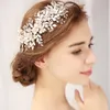 QueEnco Silver Floral Bridal Headpiece Tiara Wedding Haar Accessoires Haar Vine Handmade Hoofdband Haar sieraden voor bruid Y200409