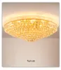 LED Modern Crystal Ceiling Lights Fixture American Luxury Pendant Lampa European Round Gold Hanging Lamp Hotel Home Inomhusbelysningsdiameter100cm