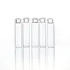 1 ml glas parfum fles opblaasbare bril tube flessen lege parfum fles druppelaar fles met zwart deksel