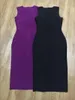 カジュアルドレス卸売セクシーvネックカットアウトブラックパープル膝の長さの女性サマー包帯ドレス2021ファッションイブニングパーティーVestido