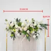 100X45cm Wedding Flower Row Arrangement Supplies Silk Peonies Rose Artificial Flower Row Wedding Arch Backdrop T station Decor