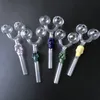 Pipes atacado pirex de vidro queimador de óleo Tubo Duplo Burner Tipo Crânio Multicolor Mão tabaco para cachimbo somking Acessórios DHL grátis