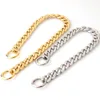 Dog Supplies 1431quot Dog Gold Chain Collar 11mm Wide Double Neck Link 316L Stainless Steel Whole Pet Jewelry6386226