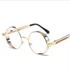 Round Steampunk Sunglasses Men Women Fashion Mirror Glasses Brand Designer Retro Glass Frame Vintage Sunglasses UV400 Gothic9337475