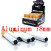 100 Pcs/lot Cigarette Shape Smoking Pipes 78mm 55mm Mini Hand Tobacco Pipe Snuff tube Aluminum Ceramic Accessories One Hitter Bat