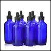Förvaringsflaskor burkar hemorganisation Housekee Garden 6pcs 120 ml 4 oz glas dropparflaska koboltblå w/ öga för eteriska oljor lab cosm