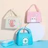 Cartoon schattige draagbare lunch tas voor vrouwen meisje kinderen kinderen thermische geïsoleerde lunch doos tas voedsel picknicktassen melk fles pouch c0125