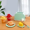 Kids Wooden Pretend Play Sets Simulation Toasters Bread Maker Coffee Machine Blender Baking Kit Game Mixer Kitchen Role Toys LJ201211