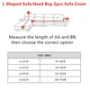 Solid Color Sofa Covers for Living Room It Need Buy 2pcs Sofa Cover for L Shape Sectional Corner Sofa Slipcover Couch Cover Set LJ201216