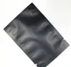 7x10 cm Matte Black 300 Pcs Open Top Aluminum Foil Vacuum Heat Seal Packing Bags Vacuum Mylar Foil Food Valve Heat Seal Pouch for Dried