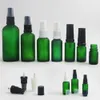 20PCS Promotion Green Frosted Glass Perfume Spray Bottle 100ml 50ml 30 ml 10 ml fin dimma spruta hög kvalitet