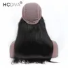 HCDIVA 13 4 perucas frontais de renda brasileira virgem reta natural preto pré arrancadas peruca frontal de renda 150% densidade 12-34 polegadas 2021293y