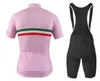 Mens Italy Pink Team Cycling Jersey Set 2024 Maillot Ciclismo Road Bike Clothing Bicycle Clothing D11