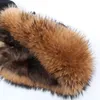 Natuurlijke bont voering parka jas real bont jas winter jas vrouwen natuurlijke wasbeer bont kraag warme dikke parka's 201103