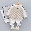 Tuta per bebè Autunno Abbigliamento per bambini Completi per ragazzi Tute Vestiti per neonate Costume da completo in cotone con stampa casual per bambini